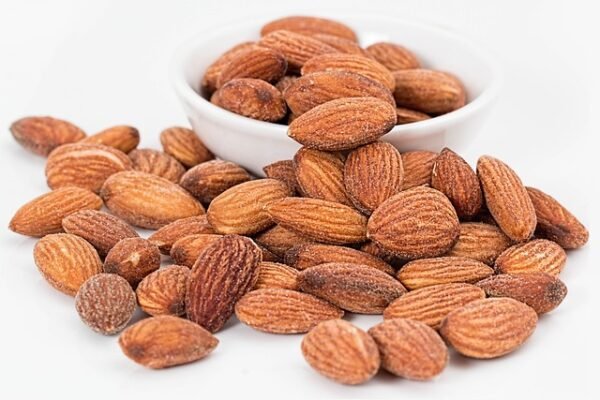 snack of almonds